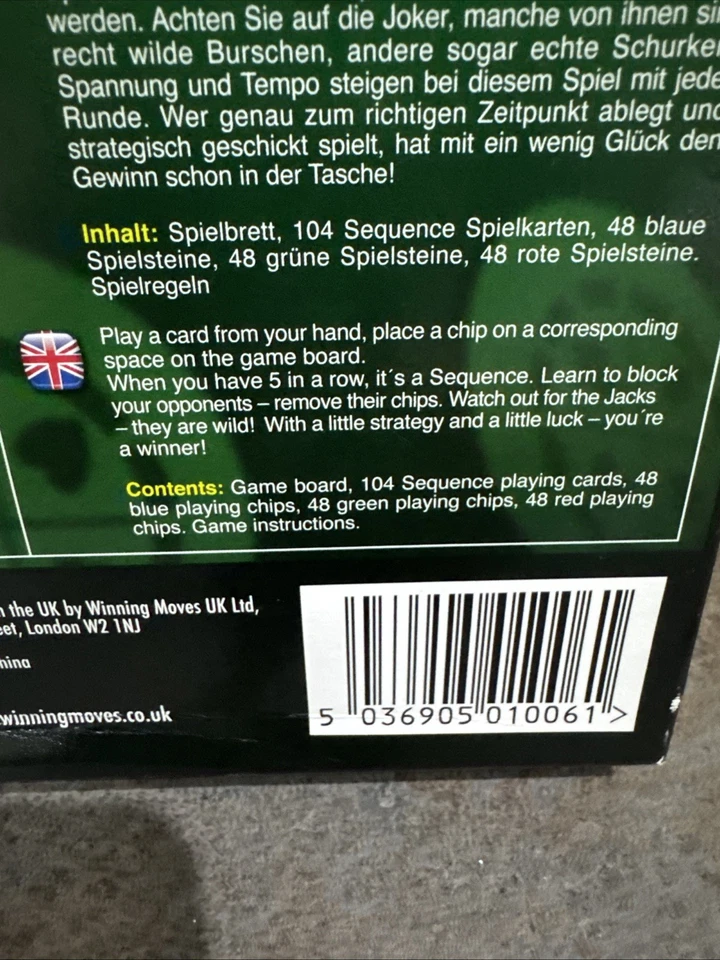 Sequence Nordic Games Fully Complete Boxed with Instructions & Board - Image 3 of 4