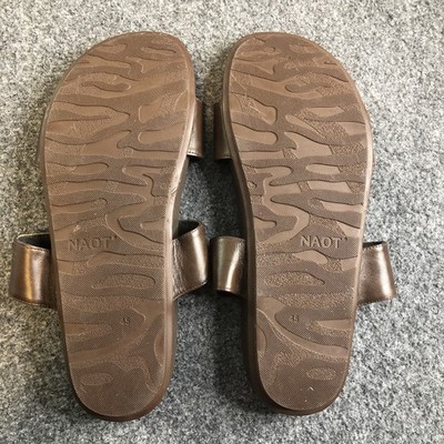 Naot Maldive Pecan Brown Two Strap Slide Leather Sandals Men\'s Size EU 45 US 12 Maldive | Naot Footwear US main image 4