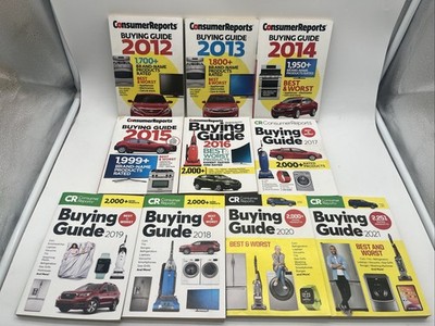 10 CONSUMER REPORTS BUYING GUIDES (2012-2021)