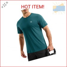 Men's Workout Breathable T-Shirts Dry Fit UPF 50 Sun Shirts Quick Dry Cooling T