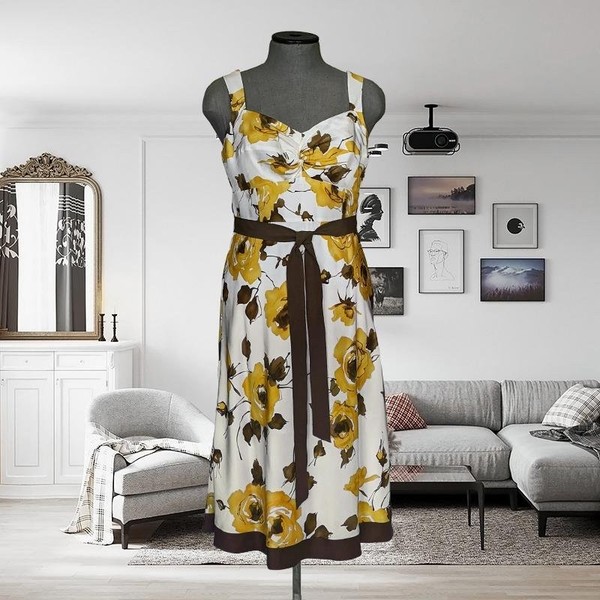 Women Eleventy Platinum Dress Multicolor Silk 40 /