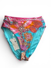 Trina Turk Designer Meilani Islander High Waist Swim Bottom Size 8 NWT