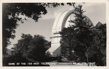 RPPC Los Angeles CA Mt Wilson Telescope Observatory Dome Photo Postcard H54