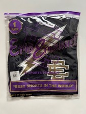 Size M - Authentic Eric Emanuel EE Basic Short FW22 Navy Bolt / Gold NEW 