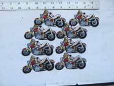 BIKER BABE PATCH LOT OF 8...4 X 2 IN. GLUE ON BACK..
