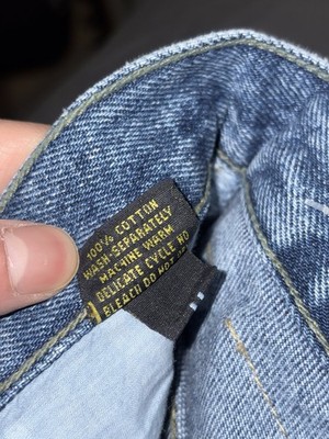 28x35 Vintage 90s Giorgio Armani Jeans Black White Label Eagle