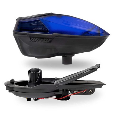 Virtue Spire V Paintball Loader Hopper - LE Dust Crystal Blue/Black