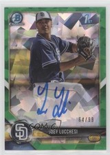 2018 Bowman Chrome HTA Green Atomic Refractor 64/99 Joey Lucchesi Auto 0a17