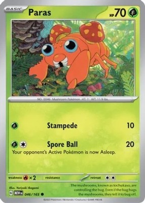 Paras - 046/165 - Common - Near Mint