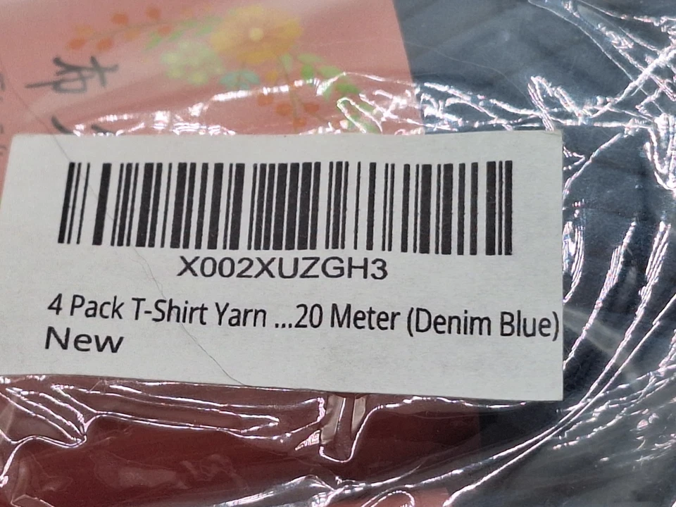 Camiseta 4 Rollos Hilo Xizhifang Denim Azul Poliéster 100g cada uno Tejer Crochet Foto 4 de 4