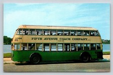 1937 Fifth Avenue Double Deck Bus NYC Postcard Henry Austin Clark Photo