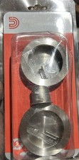 Dale - Sliding pocket Door Passage Set - Round Rose Satin Stainless Steel - PAIR
