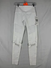 Alo Yoga High Waisted Moto Leggings Women’s Size M White Glossy - NWT $114