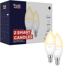 Trust WiFi E14 Smart Bulb Dimmable Candle Bulb Works Alexa Google Home Light New