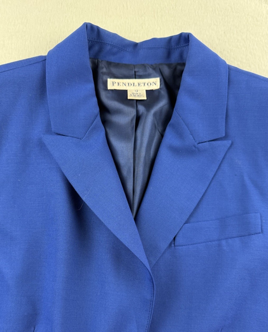 Pendleton Royal Blue Two Button Blazer Women’s Si… - image 3