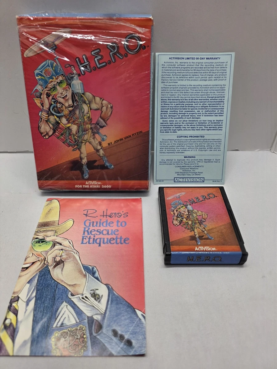 Jeu H.E.R.O. Atari 2600 – Cartouche Blanche Rigide, PAL, Activision