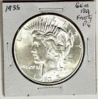 1935-P Rare Date Peace Dollar Frosty Gem BU Old Collection No Reserve