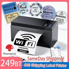 Phomemo PM-249BT Bluetooth Thermal Shipping Label Printer 4X6 for USPS eBay LOT