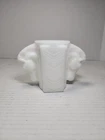 1930s Vintage MACBETH Evans MONAX Double HORSE HEAD Milk Glass SHAVING CUP Deco