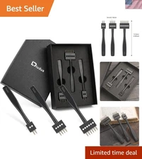 Professional Leather Hole Punch Tool - Sturdy Steel Prong Chisel for Crafting