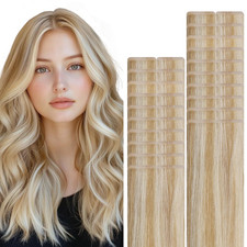 Vinbao Invisi Edge Tape In Hair Extensions Human Hair 18In 50G 20Pcs Caramel