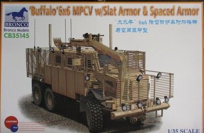 Bronco 1/35th Scale  Buffalo 6x6 MPCV w/Slate Armor Kit No. CB35145