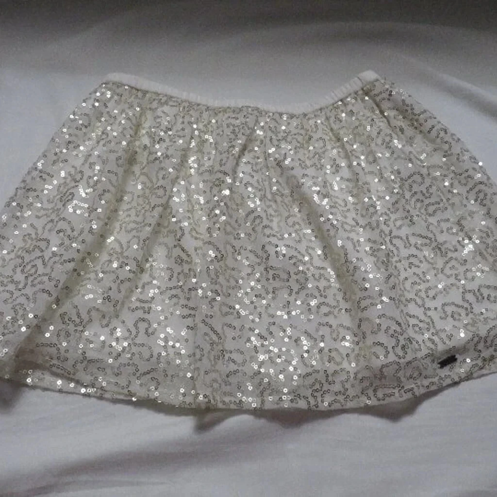 Cream gold top sequin skirt