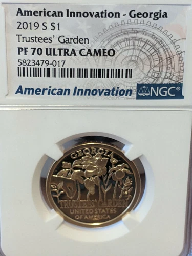 2019 S $1 American Innovation Georgia NGC (Cert#5823479-017) PF70 Ultra Cameo