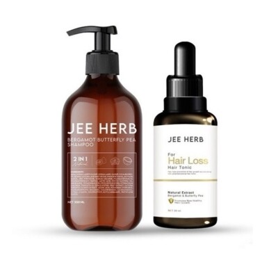 Set Jee Herb Shampoo + Hair Tonic + Hair Mask Scalp Growth Regrow