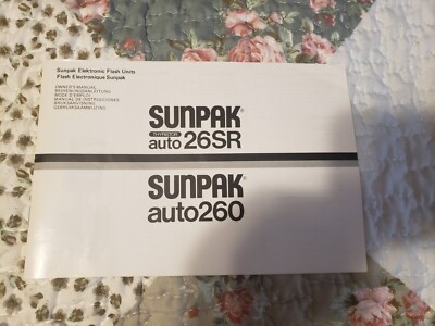 Sunpak Auto 26SR Sunpak auto260 Owner's Manual  **Manual Only*