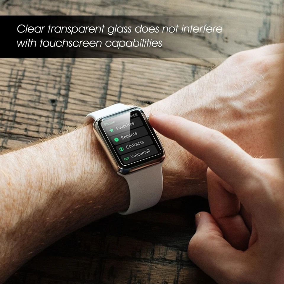 Premium Tempered Glass Screen Protector for Apple Watch 1, 2, & 3 Series (42mm) - Image 2 of 4