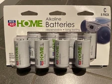 Rite Aid HOME Alkaline C Batteries Lot 8 Pack! Long Lasting! 8 Batteries Total 