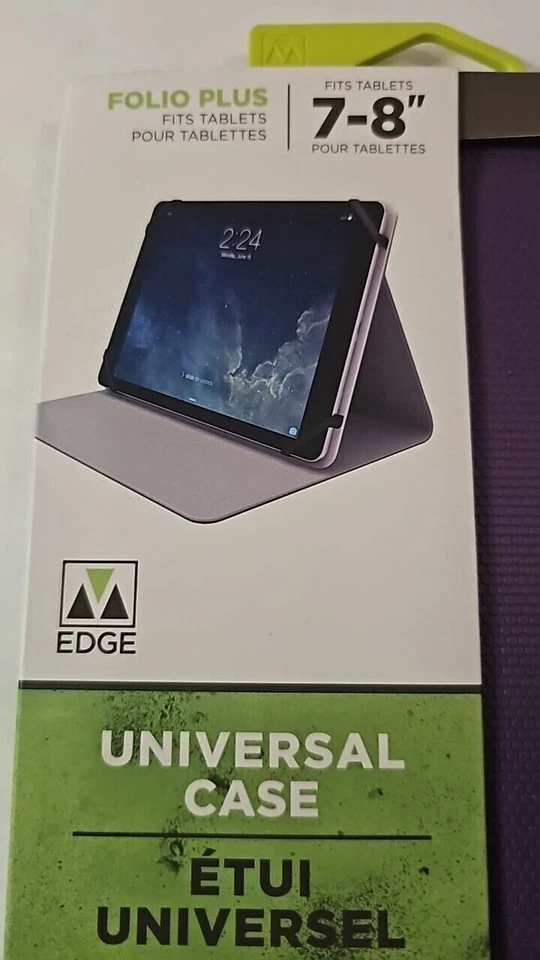 M-Edge Folio Plus Case Book Purple for Tablet 7" 8" iPad Mini 4 5 Galaxy Tab A - Image 3 of 4