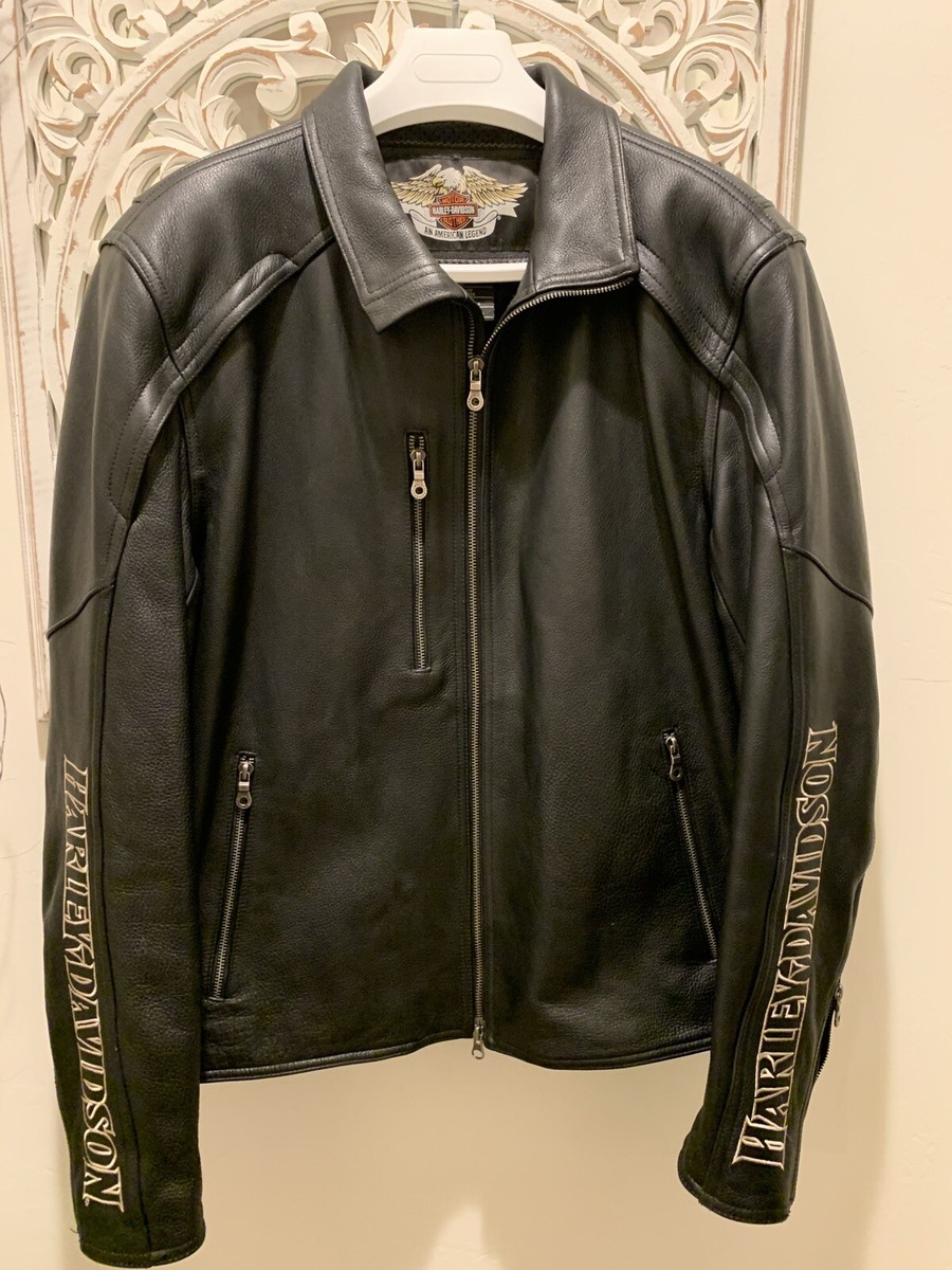 Harley Davidson Mens Roadhouse Black Leather MOTORCYCLE