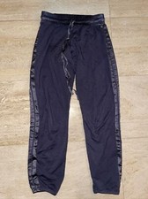PJ Harlow Dena Ribbed Jogger Pant with Satin Drawstring XS Black