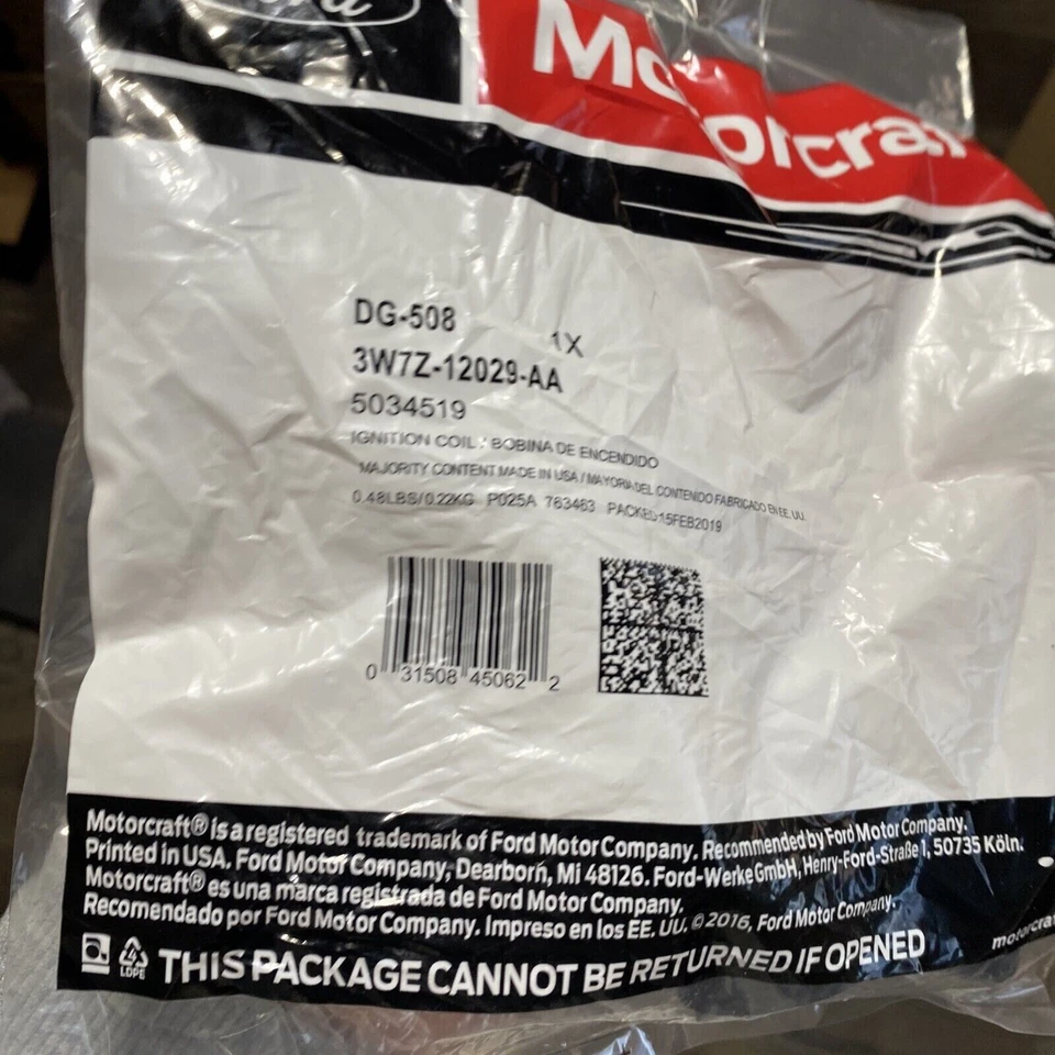Bobina de encendido DG508 Motorcraft f150 f350 Lincoln Expedition 3W7Z-12029-AA paquete 1 Foto 4 de 4