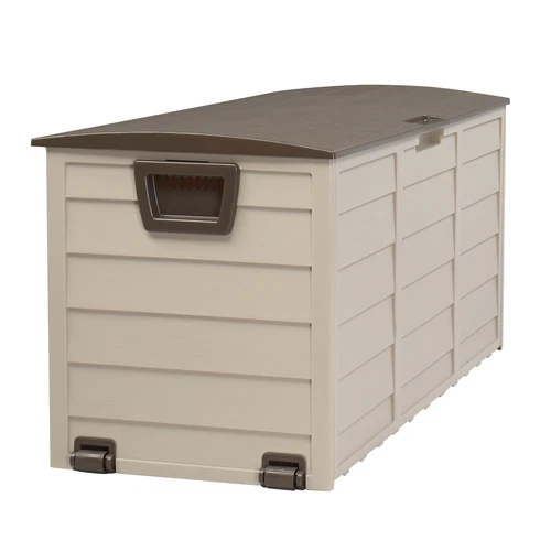 75gal 260L Outdoor Garden Plastic Storage Deck Box Chest Tools Lockable Seat New - Picture 8 of 12
