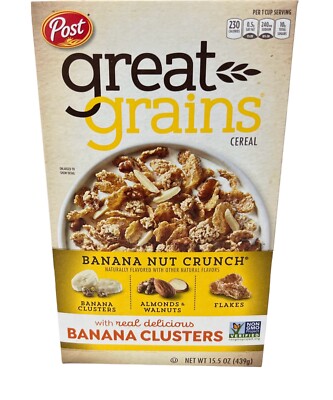 Post Great Grains Banana Nut Crunch Cereal 15.5 oz 