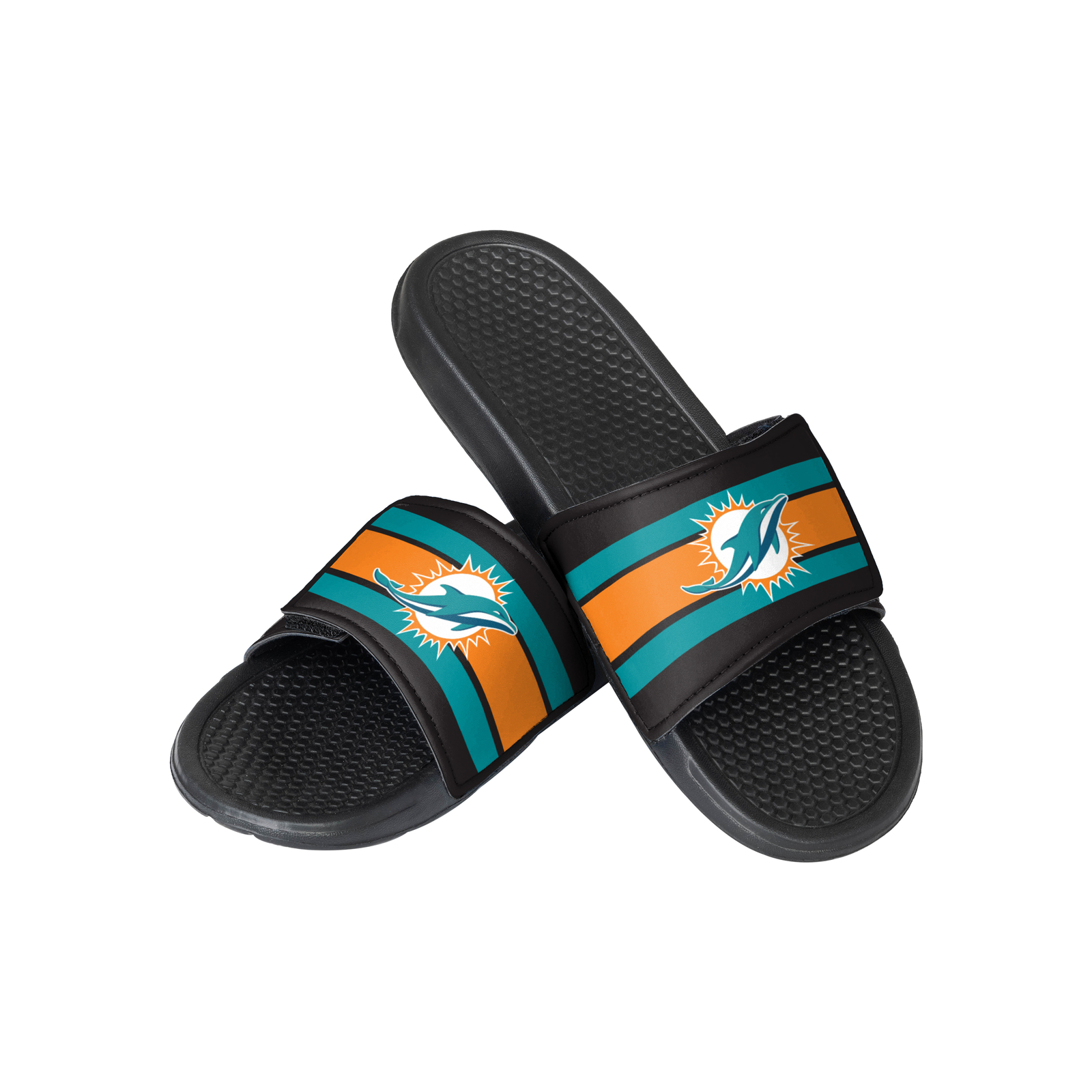 Молодежные сандалии FOCO NFL Miami Dolphins Legacy Sport Slide Flip Flop