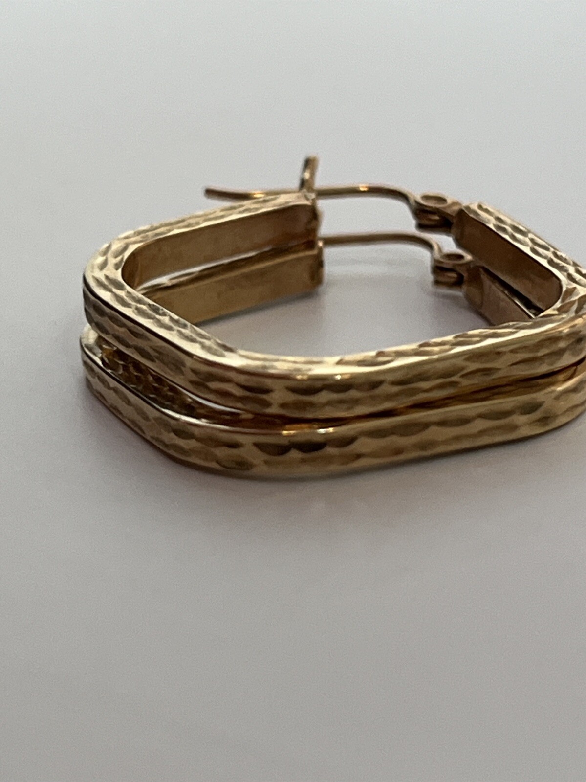 14k Gold Basic Earrings Square Hoops - image 8