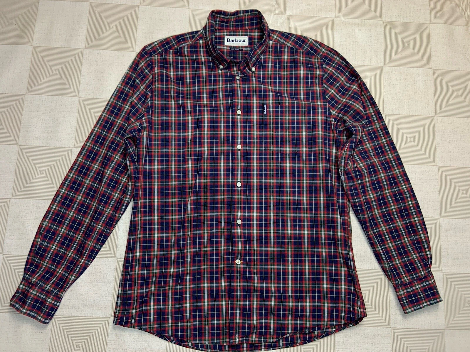 Barbour Men Retail Tailored Button Up Shirt Size EU Large US Medium