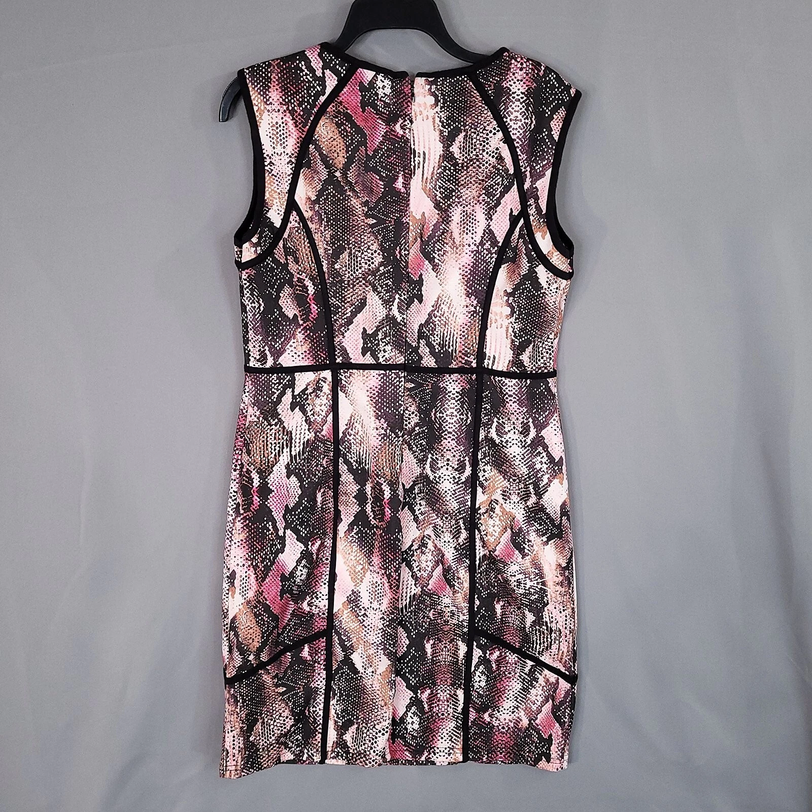 VETEMENTS Abito tubino donna Jennifer Lopez midi senza maniche zip posteriore taglia 14