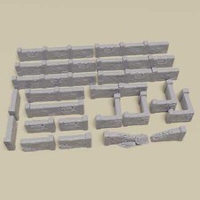 North Africa Tall Desert Style Walls - Terrain for  28mm, 20mm, HO and 15mm