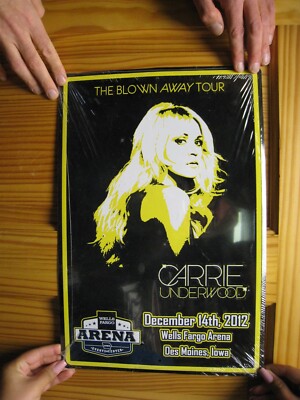 Carrie Underwood Poster Metallschild Blown Away Tour 2012 Des Moines