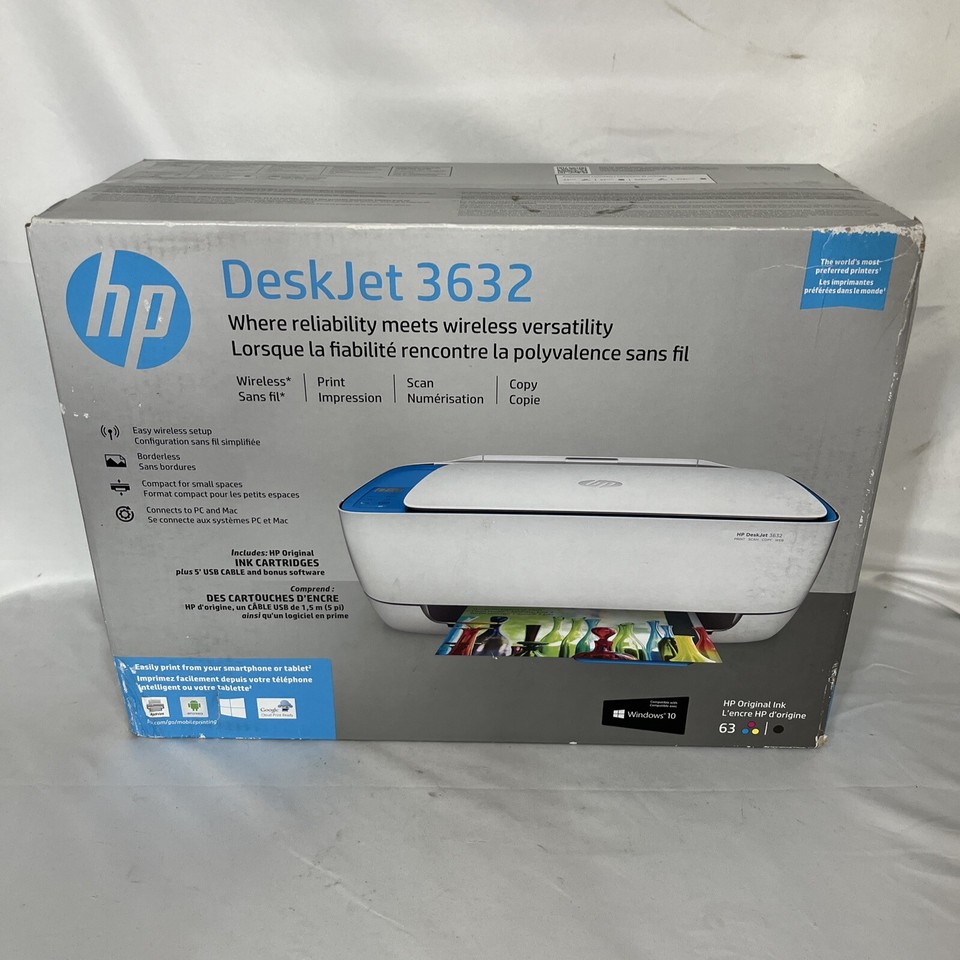 Hp Deskjet 3632 All In One Drucker HP DeskJet 3632 All-In-One Wireless Inkjet Printer Brand New Sealed | eBay