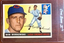 1955 Topps Set Break #74 Bob Borkowski Baseball Card Ships w/ Card Saver!