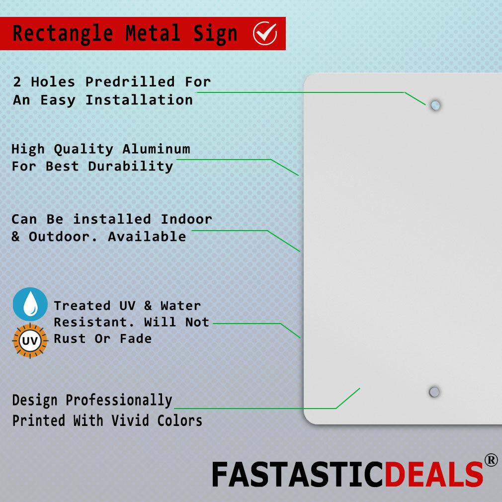 Vertical Metal Sign Multiple Sizes Caution Clearance Cuidado Techo