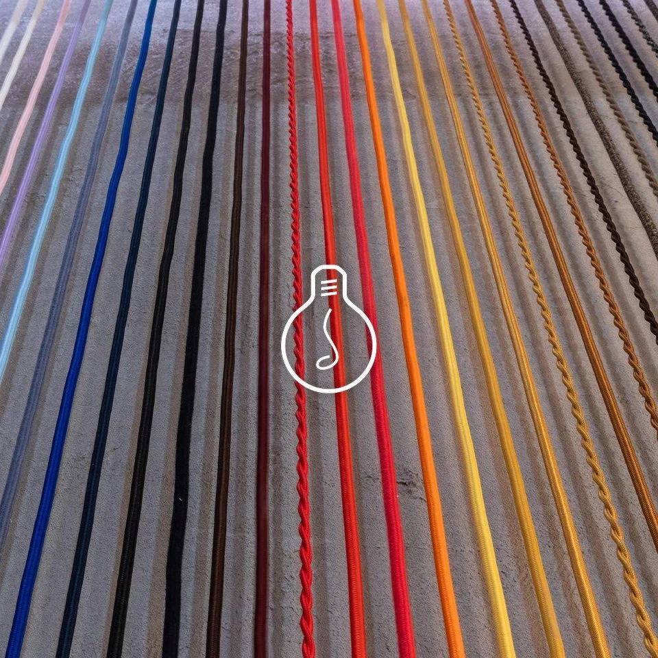 - Câble électrique textile couleur NOIR torsadé soie 5 mètres avec mise à la ... - Photo 4/4