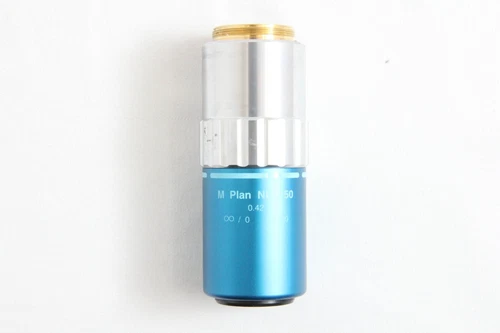 Mitutoyo M Plan NUV 50x /0.42 ∞ / 0 f=200 Microscope Objective Lens #5238