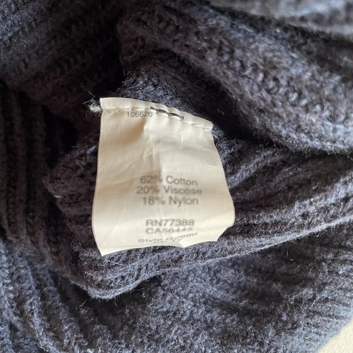 Madewell Side Tie Pullover Sweater Knit Top Ribbed Navy Blue Womens Size Medium - Picture 4 of 6